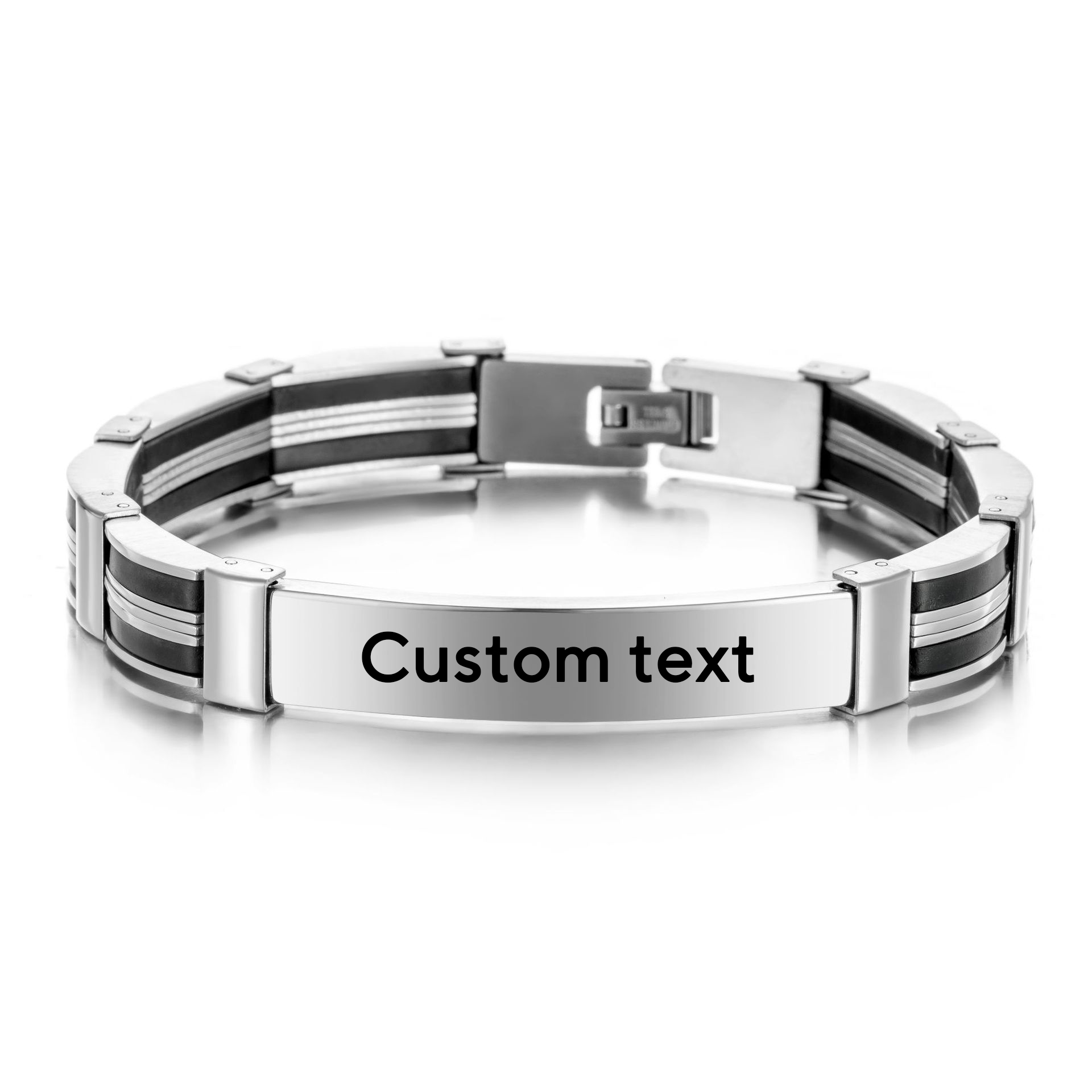 Silicone Band Women - Bracelet personnalisé en acier inoxydable pour