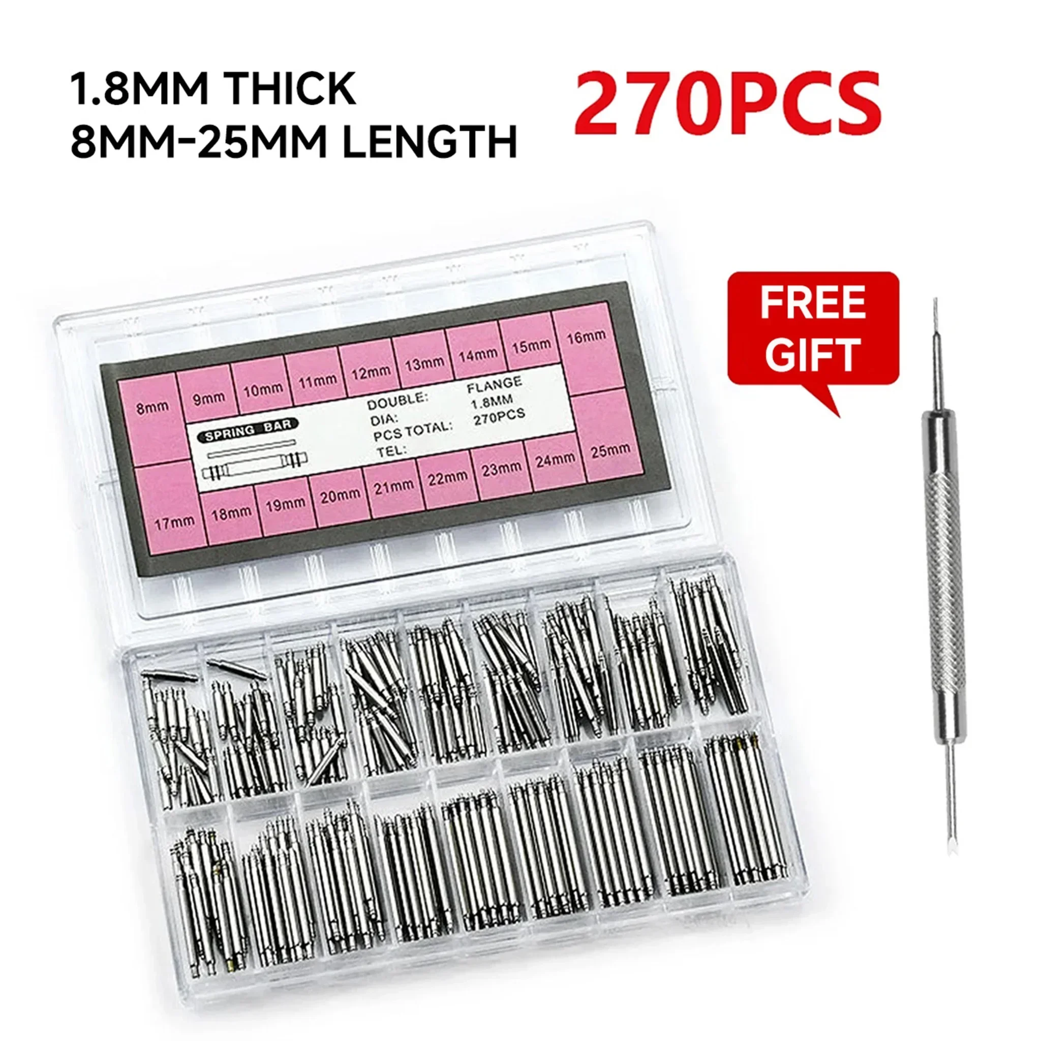 270 pièces/ensemble barres à r - Spring Bar Tool Set avis et prix