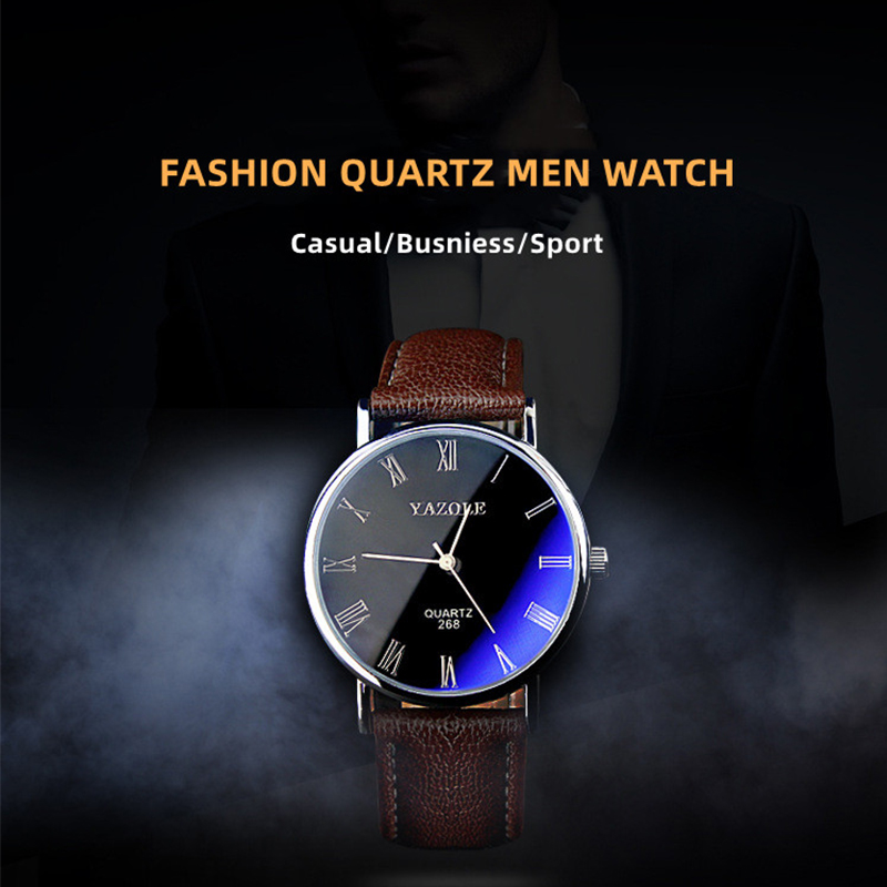 Montres à quartz minimalistes  - Leather Watch Band Men avis et prix