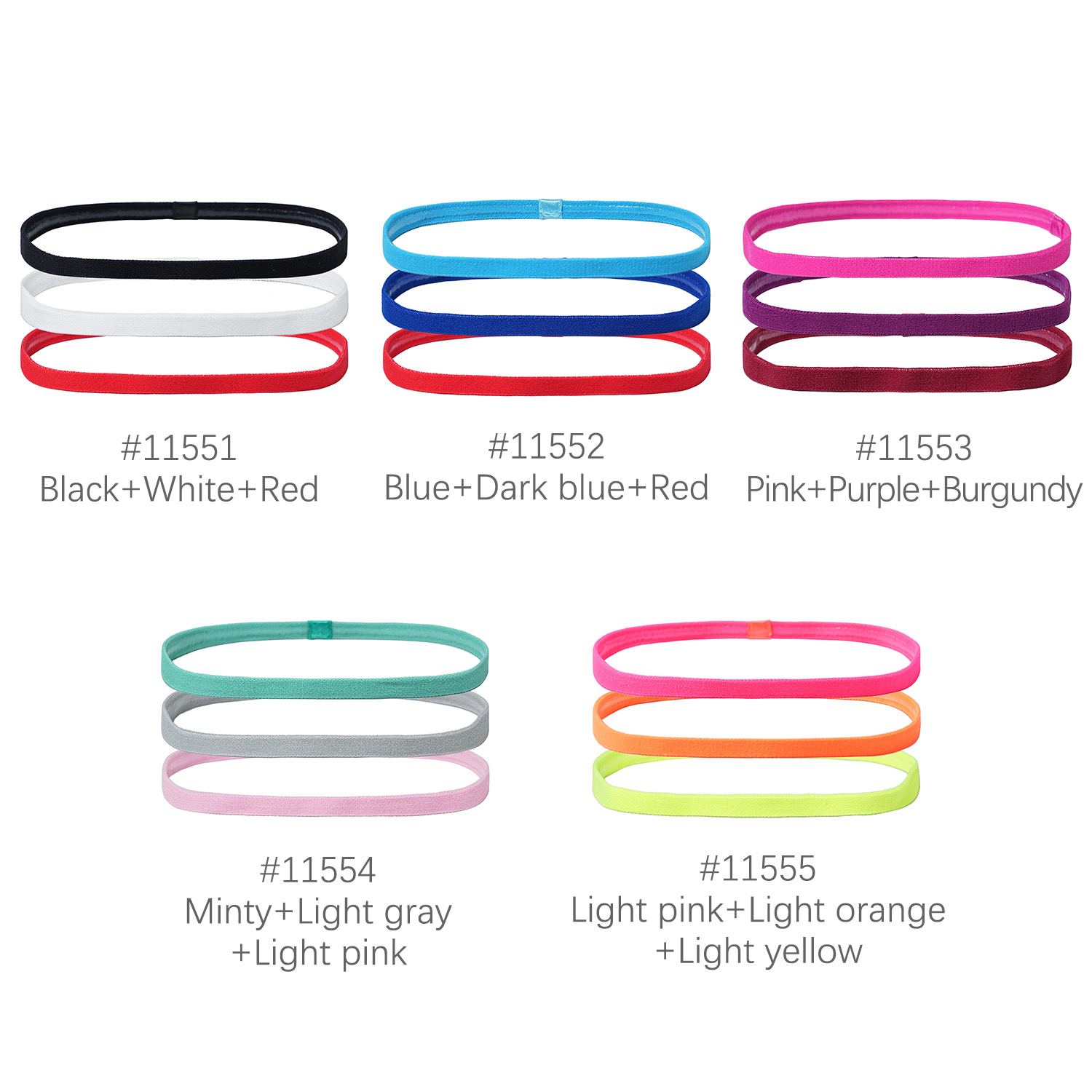 3 pièces bandeau de sport anti - Silicone Band Women avis et prix