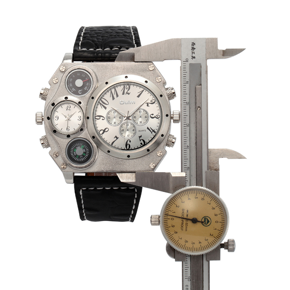 Nouveau modèle OULM montre hom - Leather Watch Band Men avis et prix